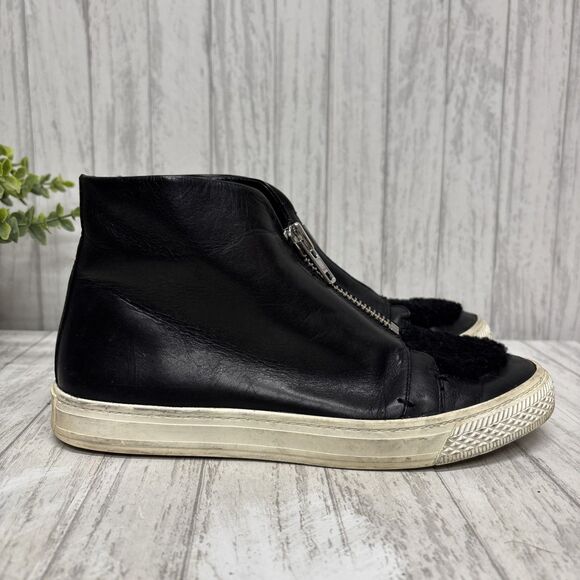 Loeffler Randall Shoes - Womens Size 7.5 Loeffler Randall Black Leather High Tops